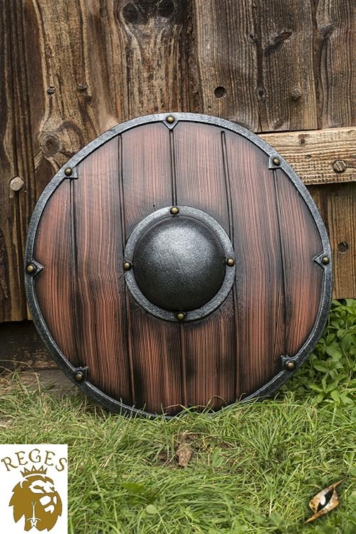 Scudo medievale originale Lagertha in legno e acciaio vichingo rotondo scudo templare scudo 61 cm fatto a mano scudo vichingo