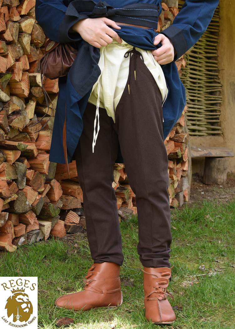 Costume Folcloristico Bavarese Set Completo Tradizionale Bavarese In Pelle Scura - Pantaloni Lederhosen, Calze E Spalline, Taglie 46-60 Pantaloni Lederhosen Tradizionali - Foto 7