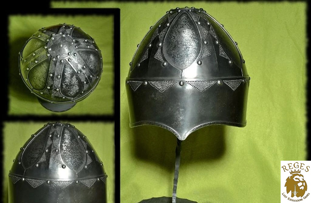 Elmo medievale Sallet III – REGES Larp e Rievocazione